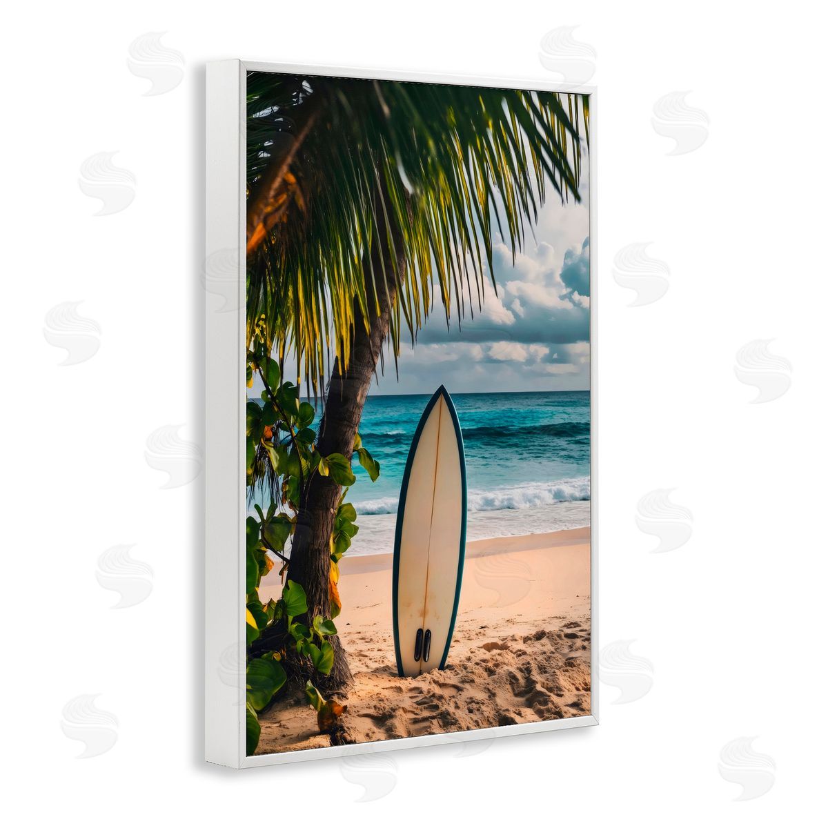 LSR Design Studio Seaside Surf Adventure White Frame Giclee Art Print