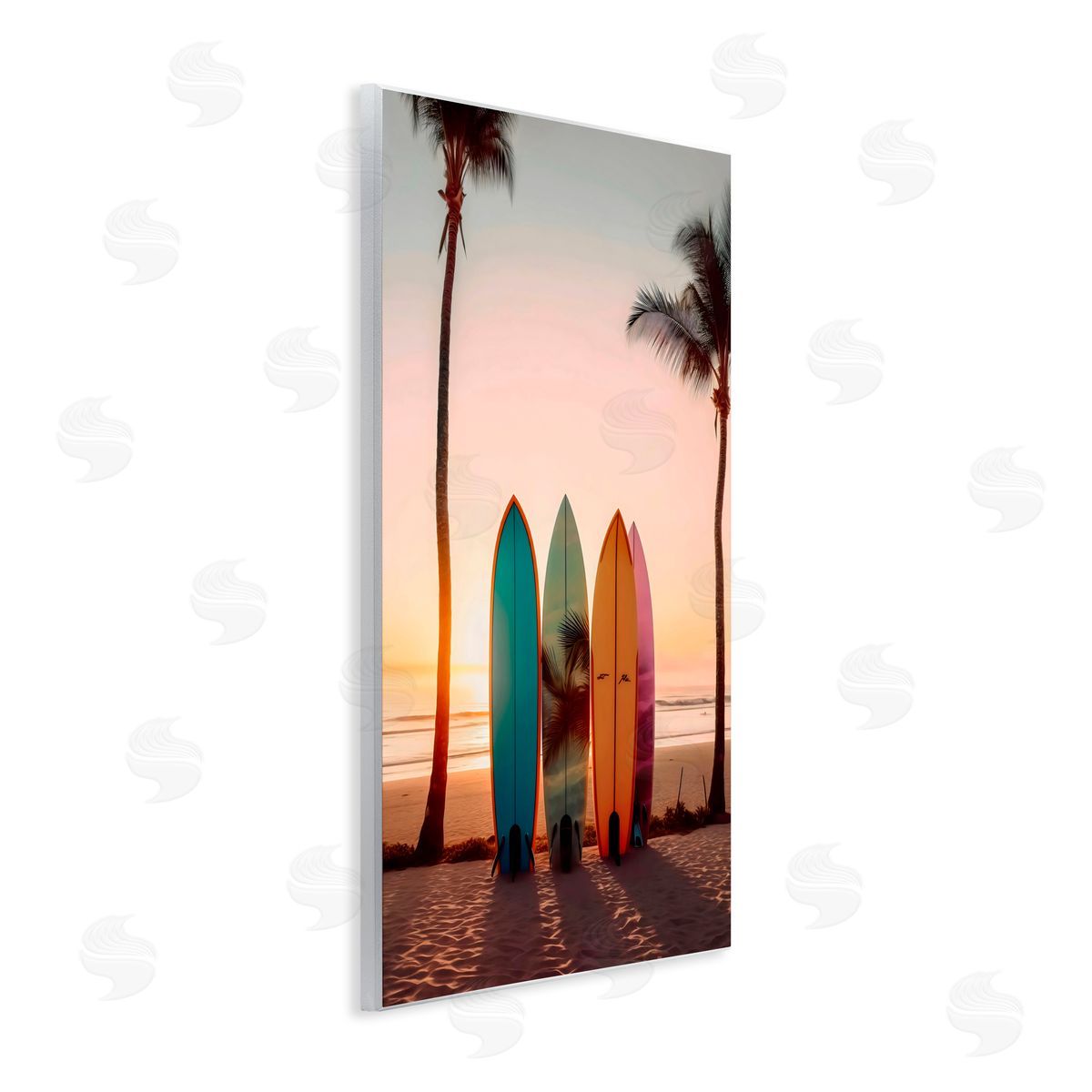 LSR Design Studio Four Surfboards at Sunset Wall Plaque Art Print