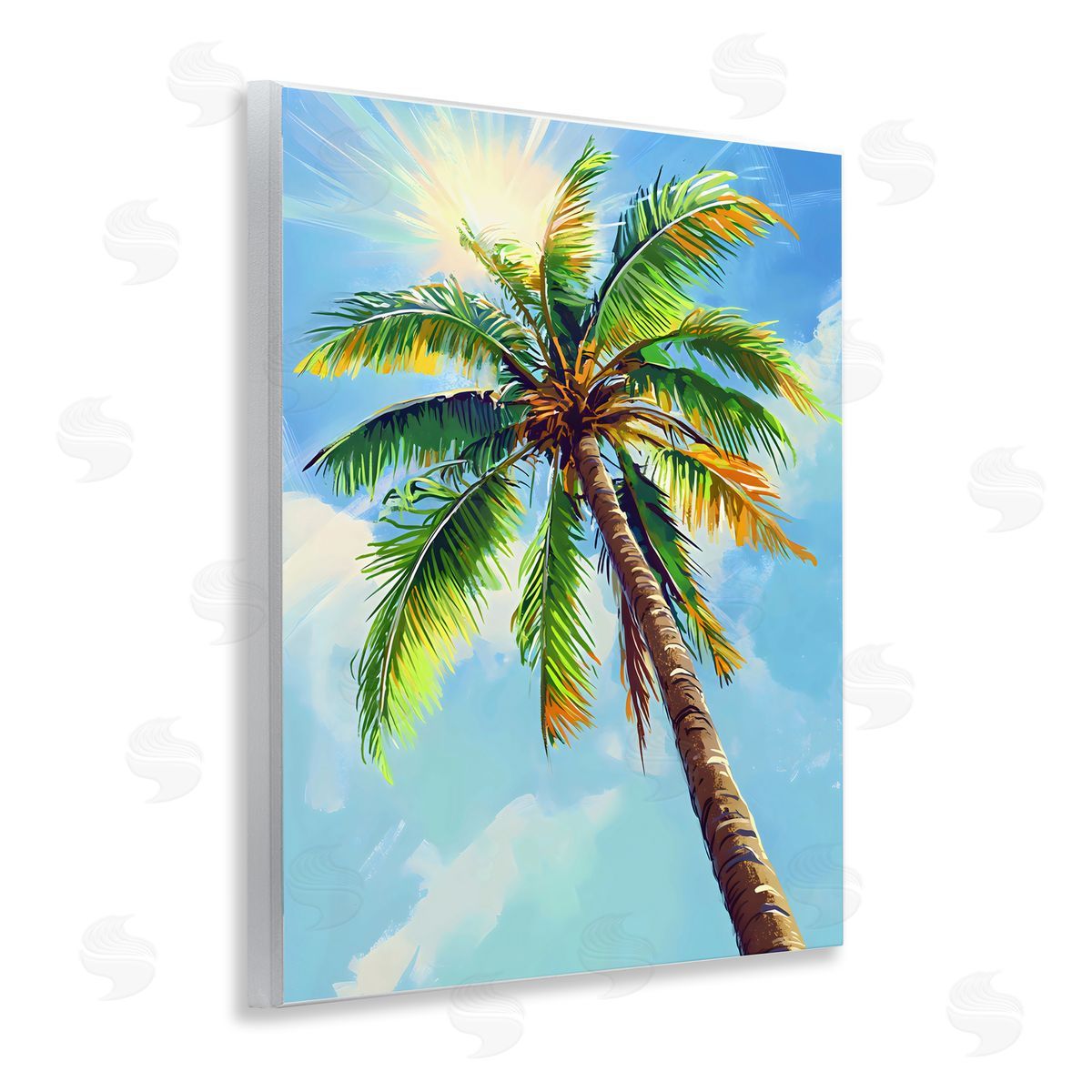 LSR Design Studio Sunlight Through Palms Wall Plaque Art Print
