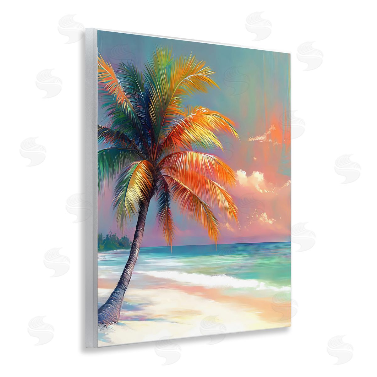 LSR Design Studio Sunset Kissed Palm Tree Wall Plaque Art Print