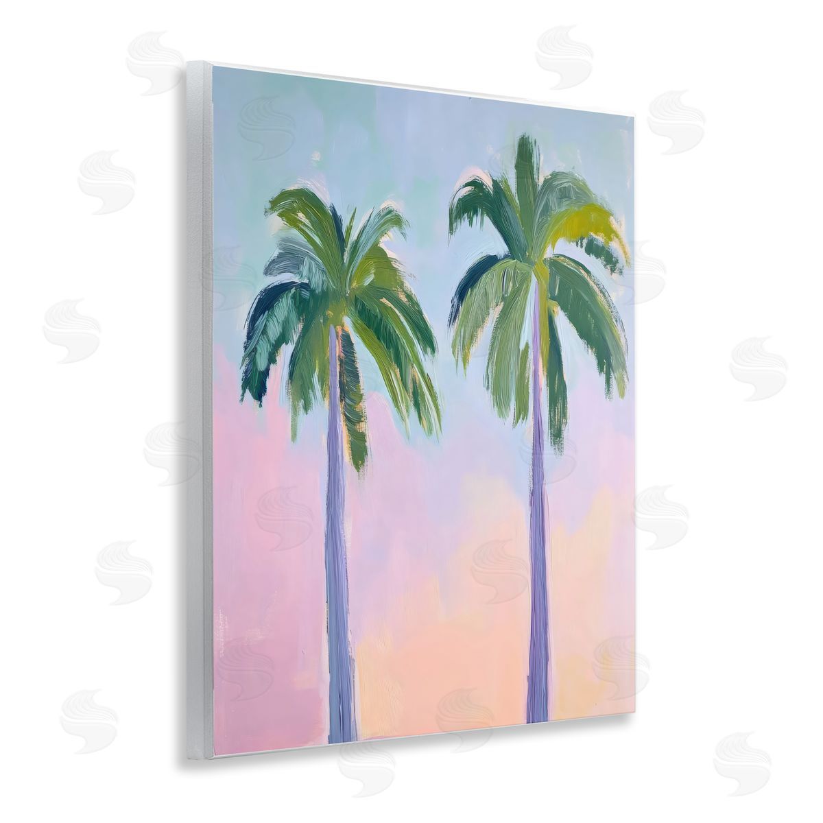 LSR Design Studio Pastel Skies And Palms Wall Plaque Art Print