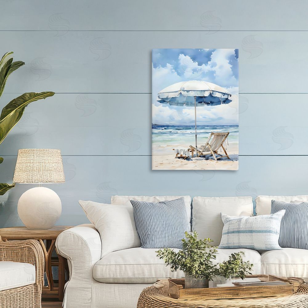 LSR Design Studio Calm Ocean Waves Vacation Printed Wall Art in Room