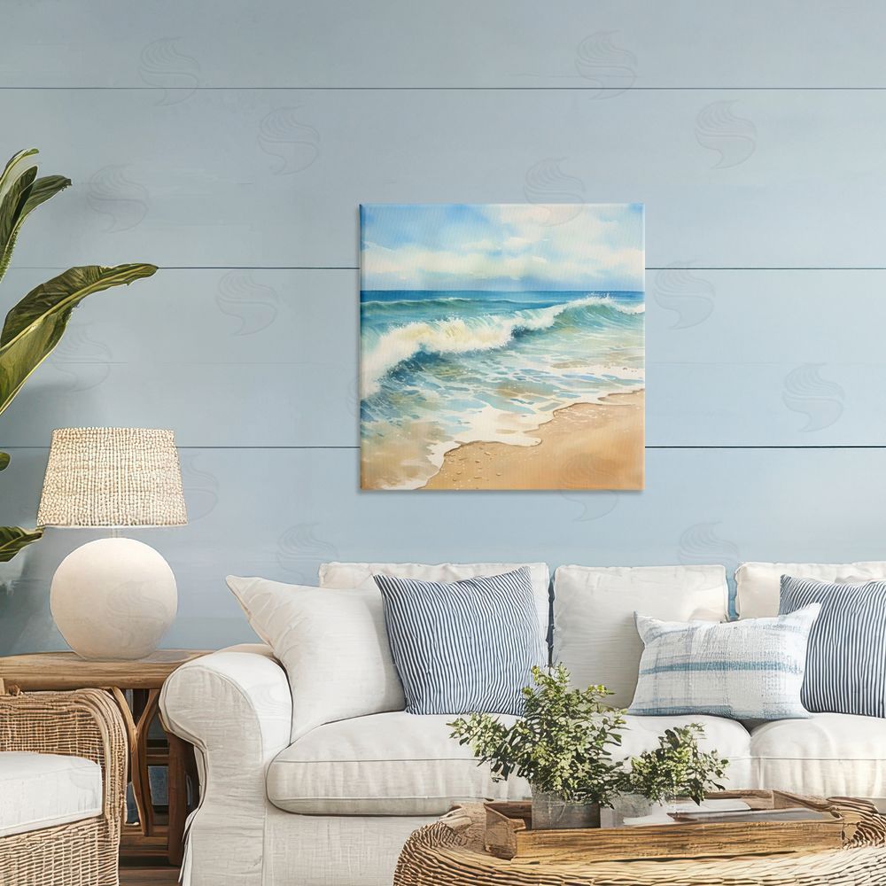 LSR Design Studio Hear The Waves Coast Printed Wall Art in Room