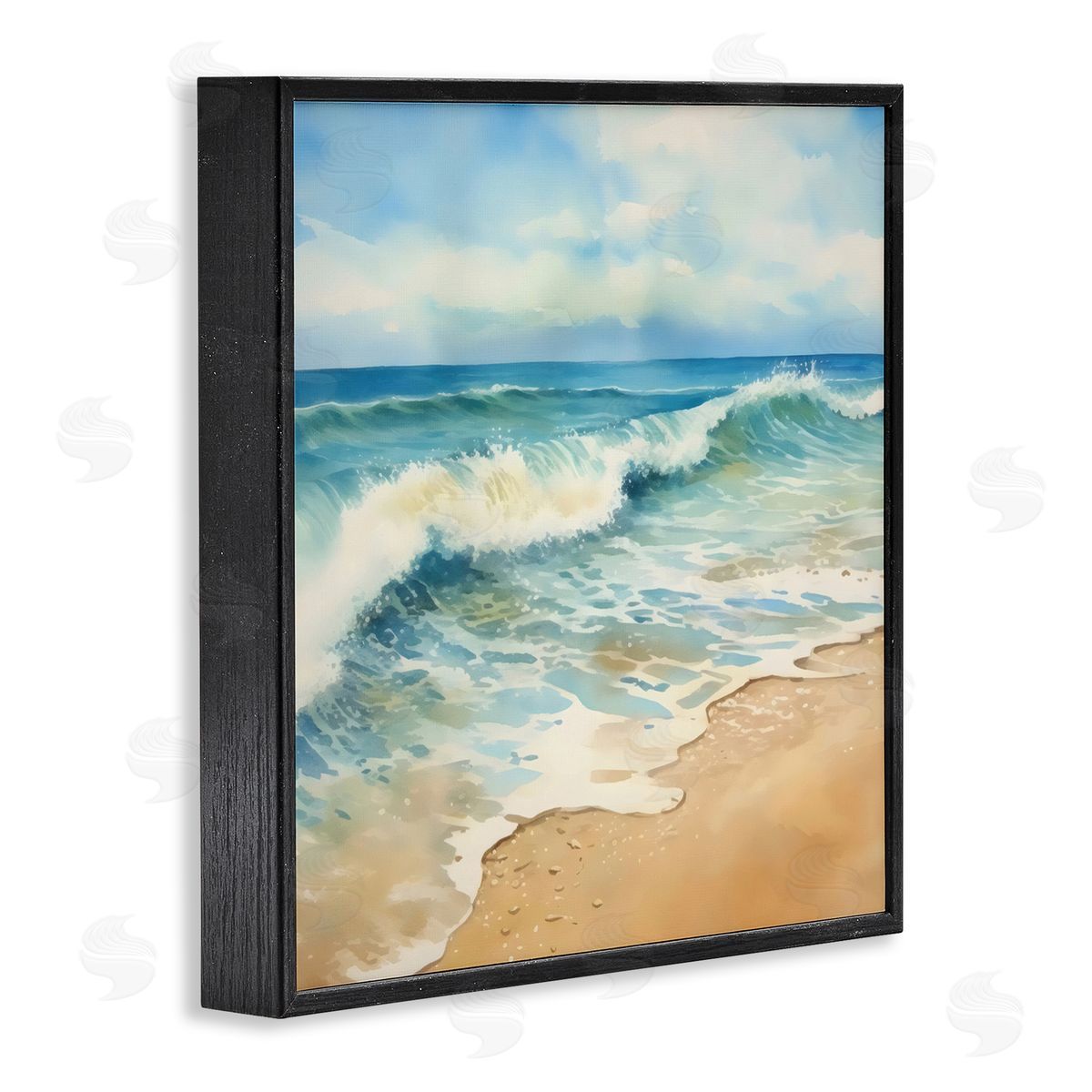 LSR Design Studio Hear The Waves Coast Black Framed Giclee Art Print