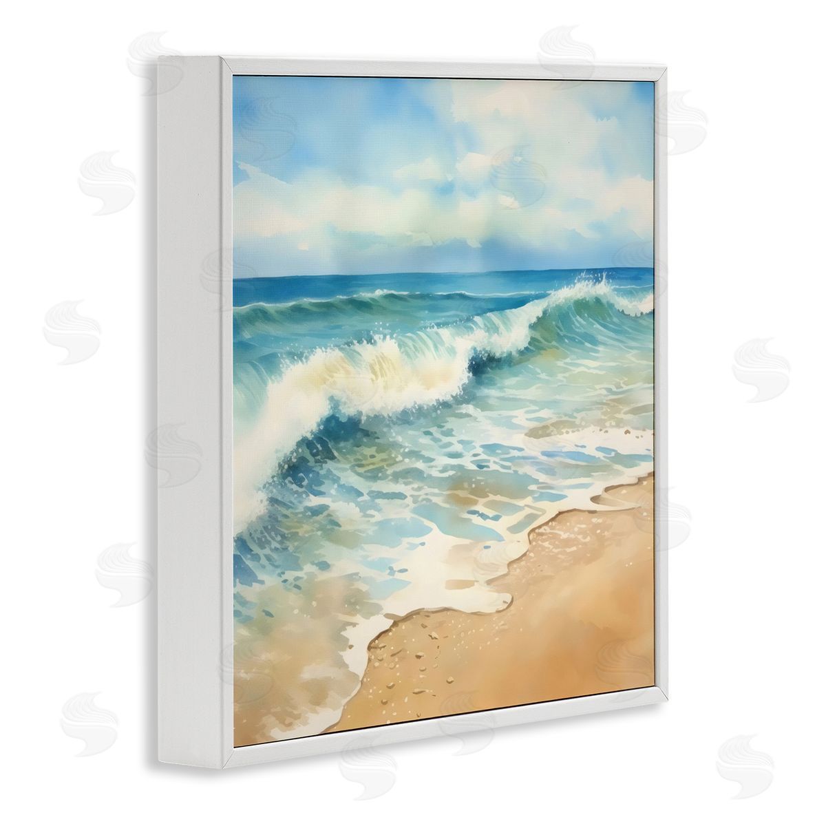 LSR Design Studio Hear The Waves Coast White Frame Giclee Art Print