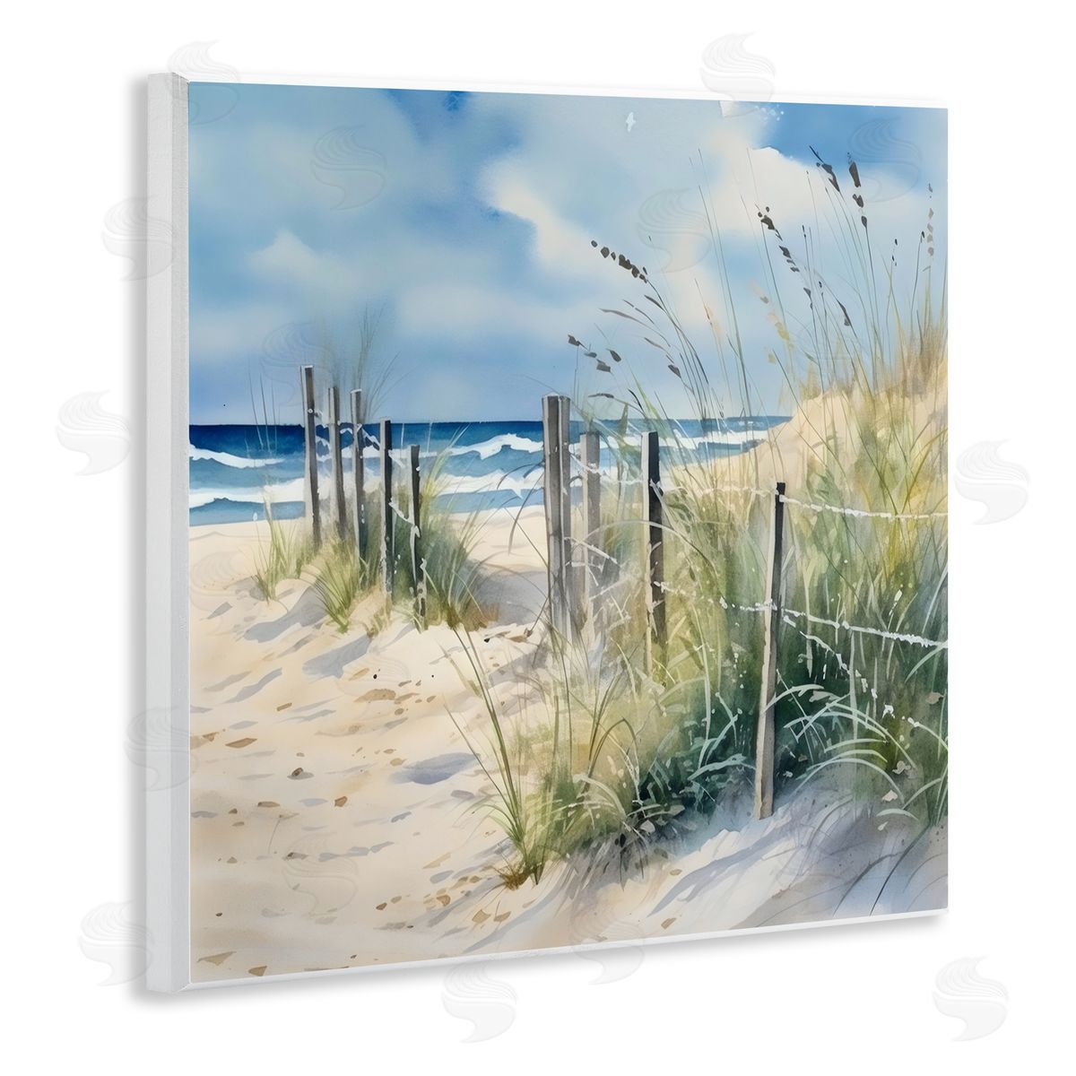 LSR Design Studio Breezy Seaside Grasses Wall Plaque Art Print