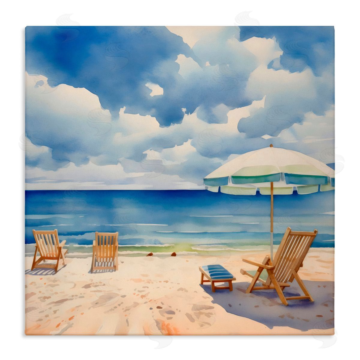 LSR Design Studio Place To Relax Beach View Canvas Wall Art Print