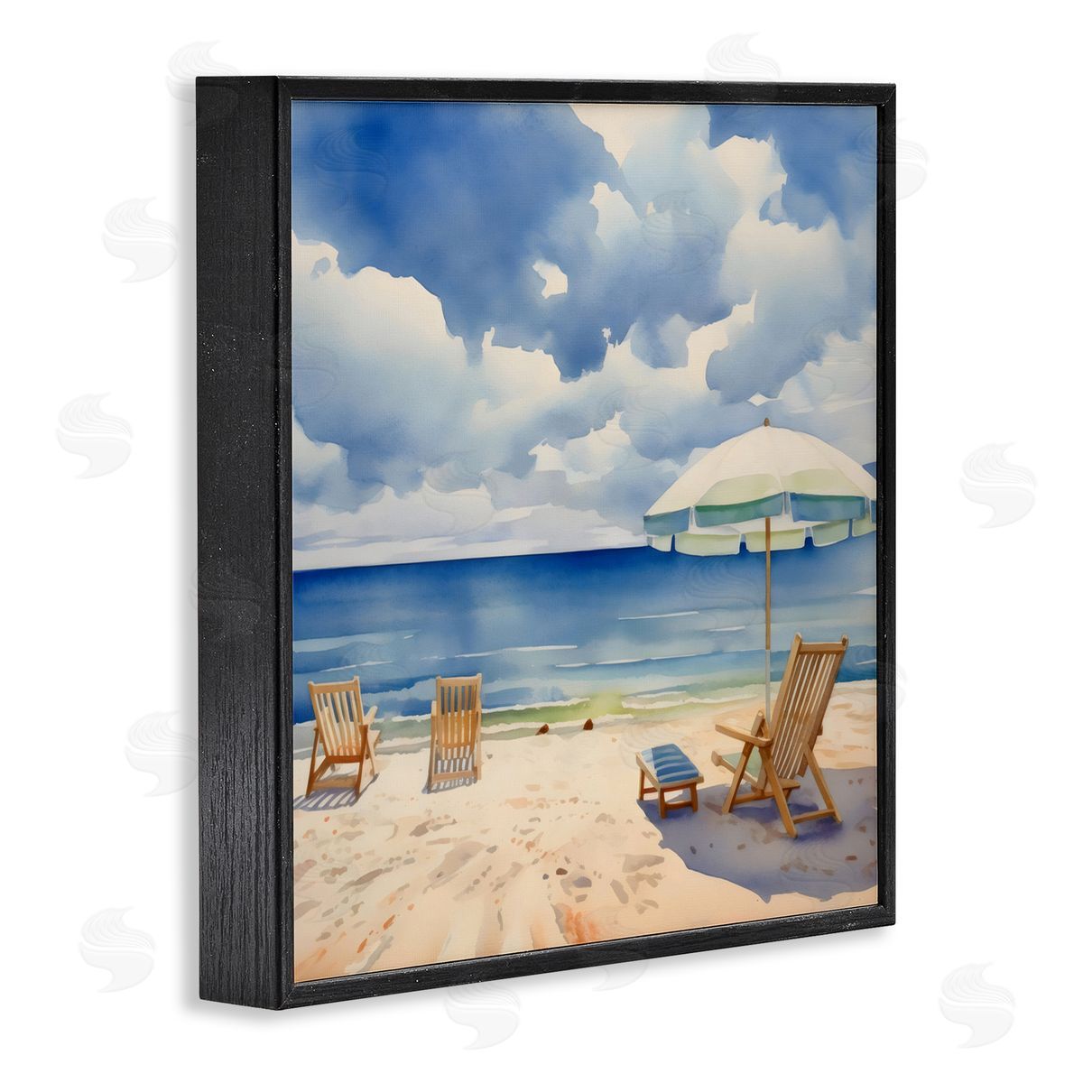 LSR Design Studio Place To Relax Beach View Black Framed Giclee Art Print
