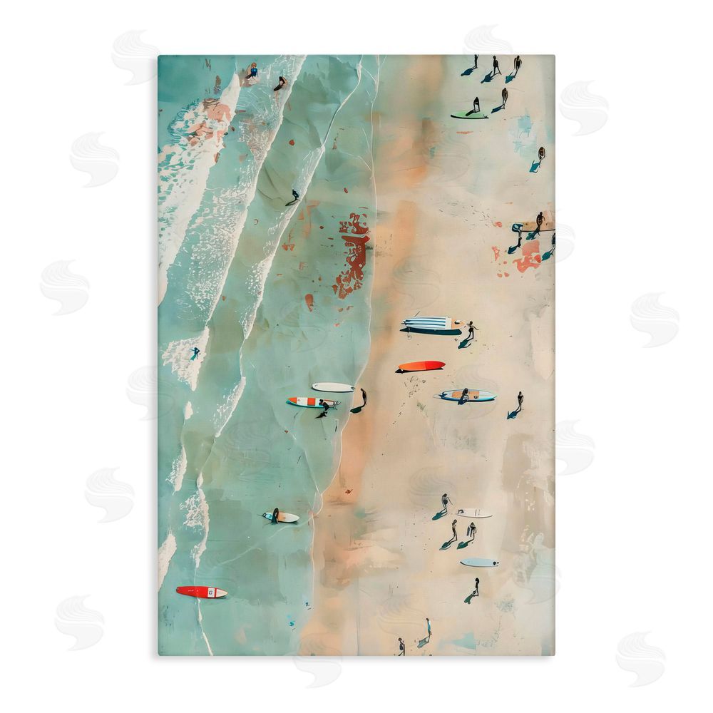 LSR Design Studio Scattered Surf Board Beach Canvas Wall Art Print