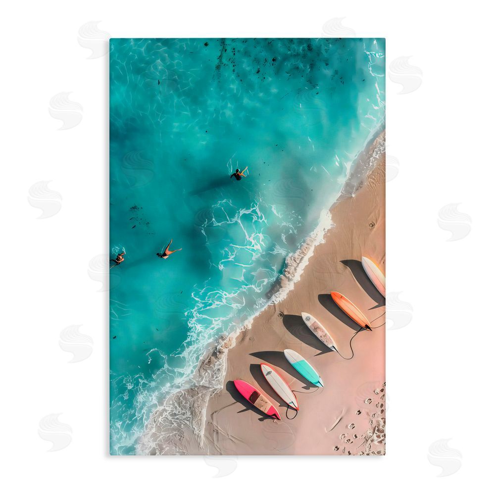 LSR Design Studio Beached Boards Shoreline Canvas Wall Art Print