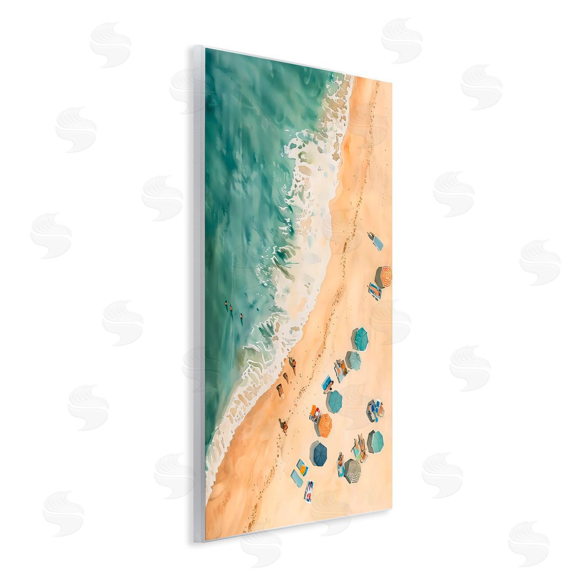 LSR Design Studio Casual Beach Aerial Perspective Wall Plaque Art Print