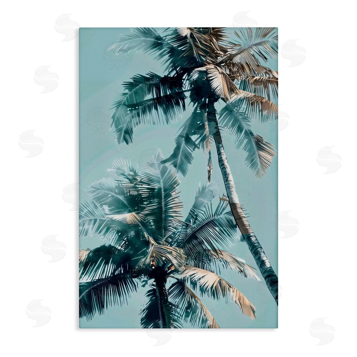 LSR Design Studio Upward Palms Perspective Canvas Wall Art Print