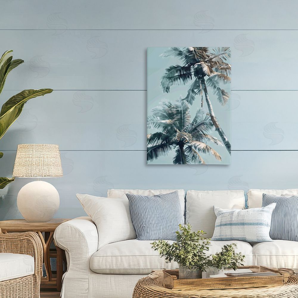 LSR Design Studio Upward Palms Perspective Printed Wall Art in Room