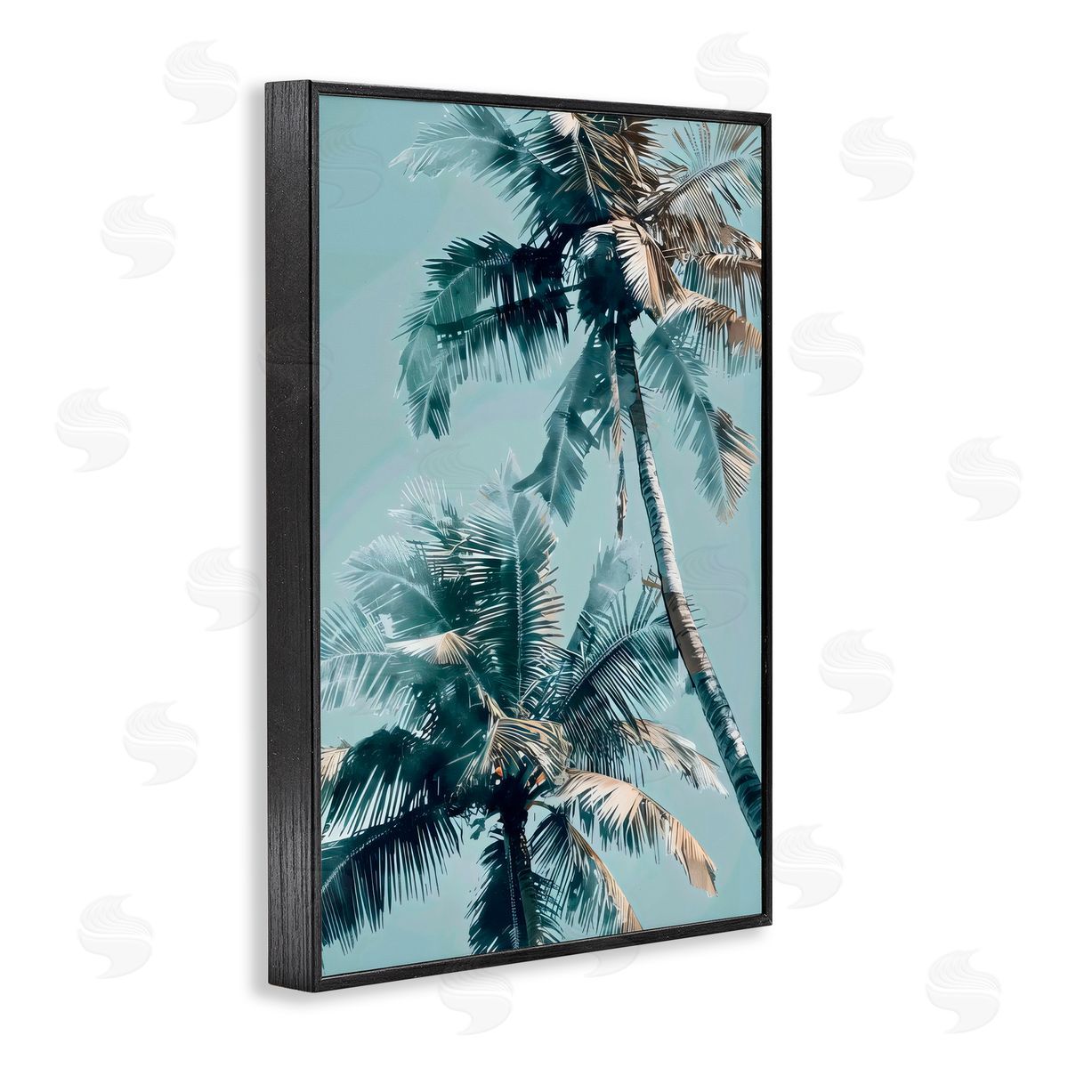 LSR Design Studio Upward Palms Perspective Black Framed Giclee Art Print