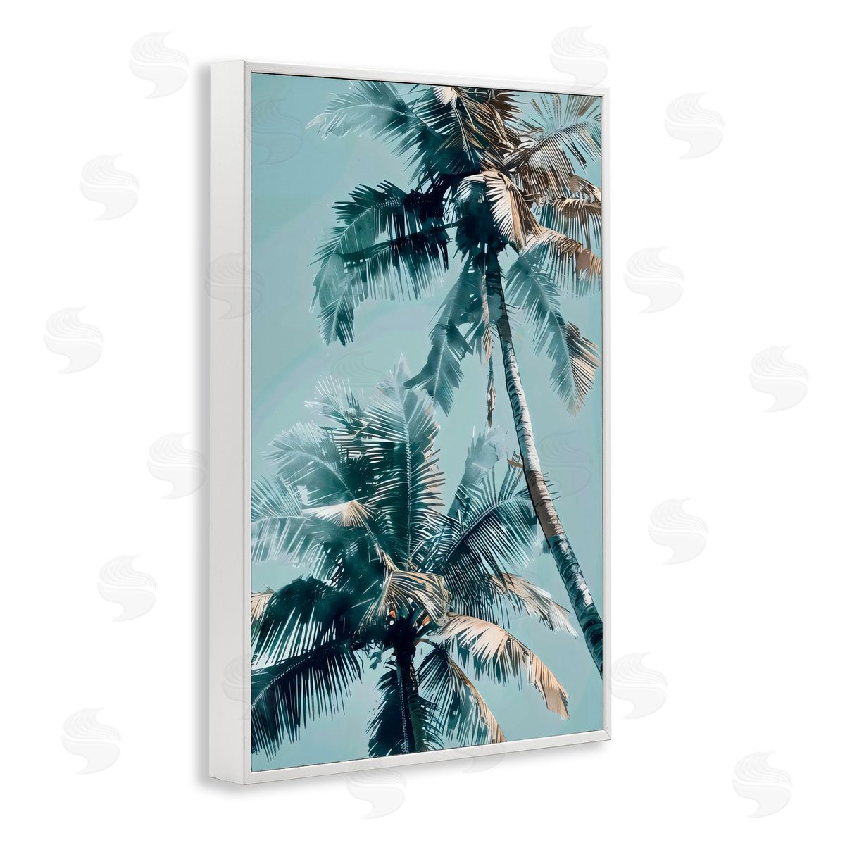 LSR Design Studio Upward Palms Perspective White Frame Giclee Art Print
