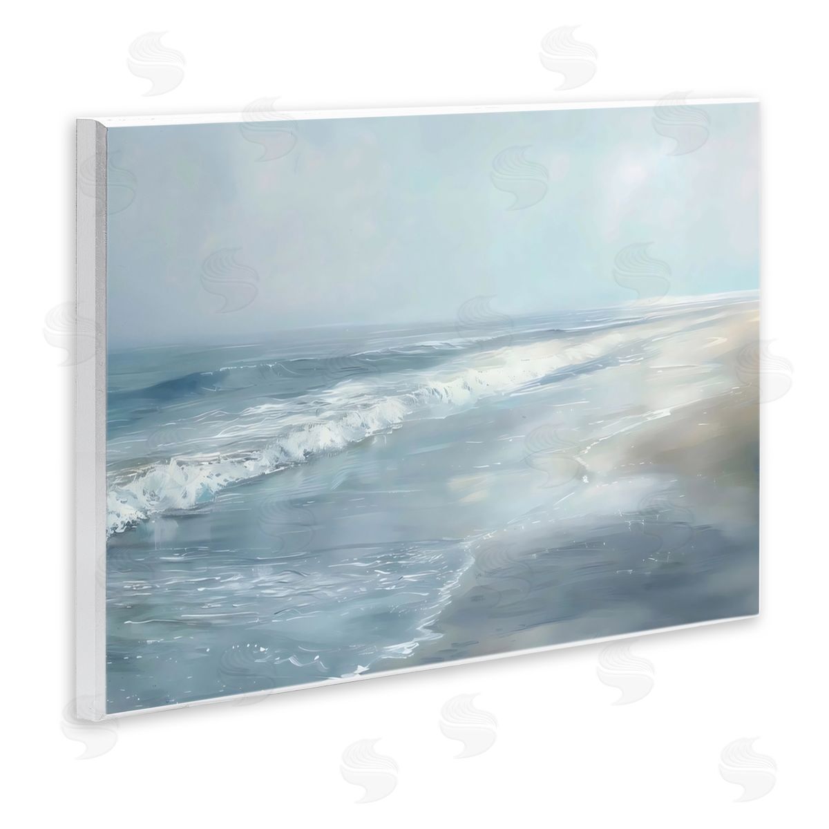 LSR Design Studio Foggy Faded Coastline Wall Plaque Art Print