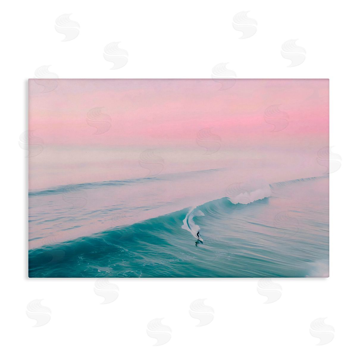 LSR Design Studio Pink Surf Pastel Sunset Canvas Wall Art Print
