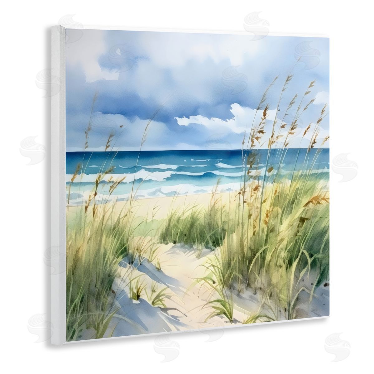 LSR Design Studio Serene Coast with Windblown Breeze Wall Plaque Art Print