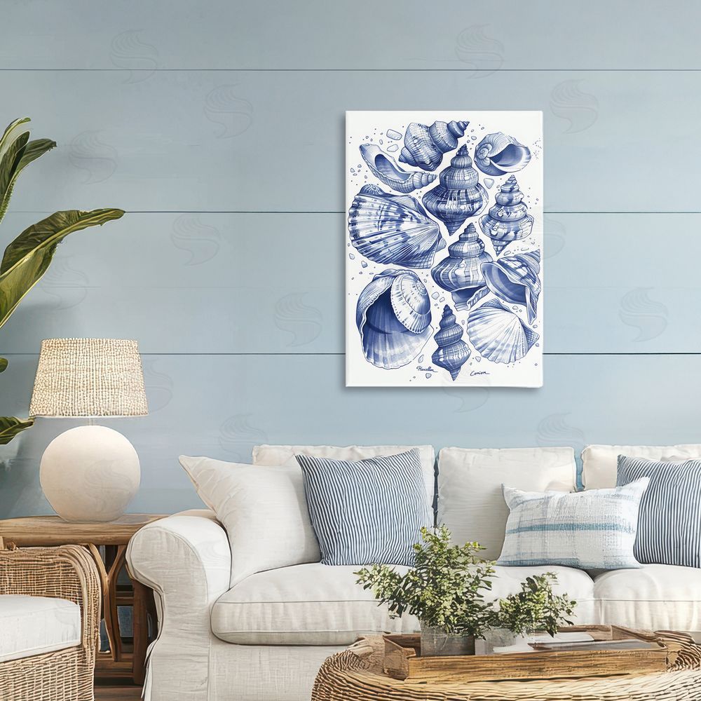 LSR Design Studio Aquatic Conch Collection Printed Wall Art in Room