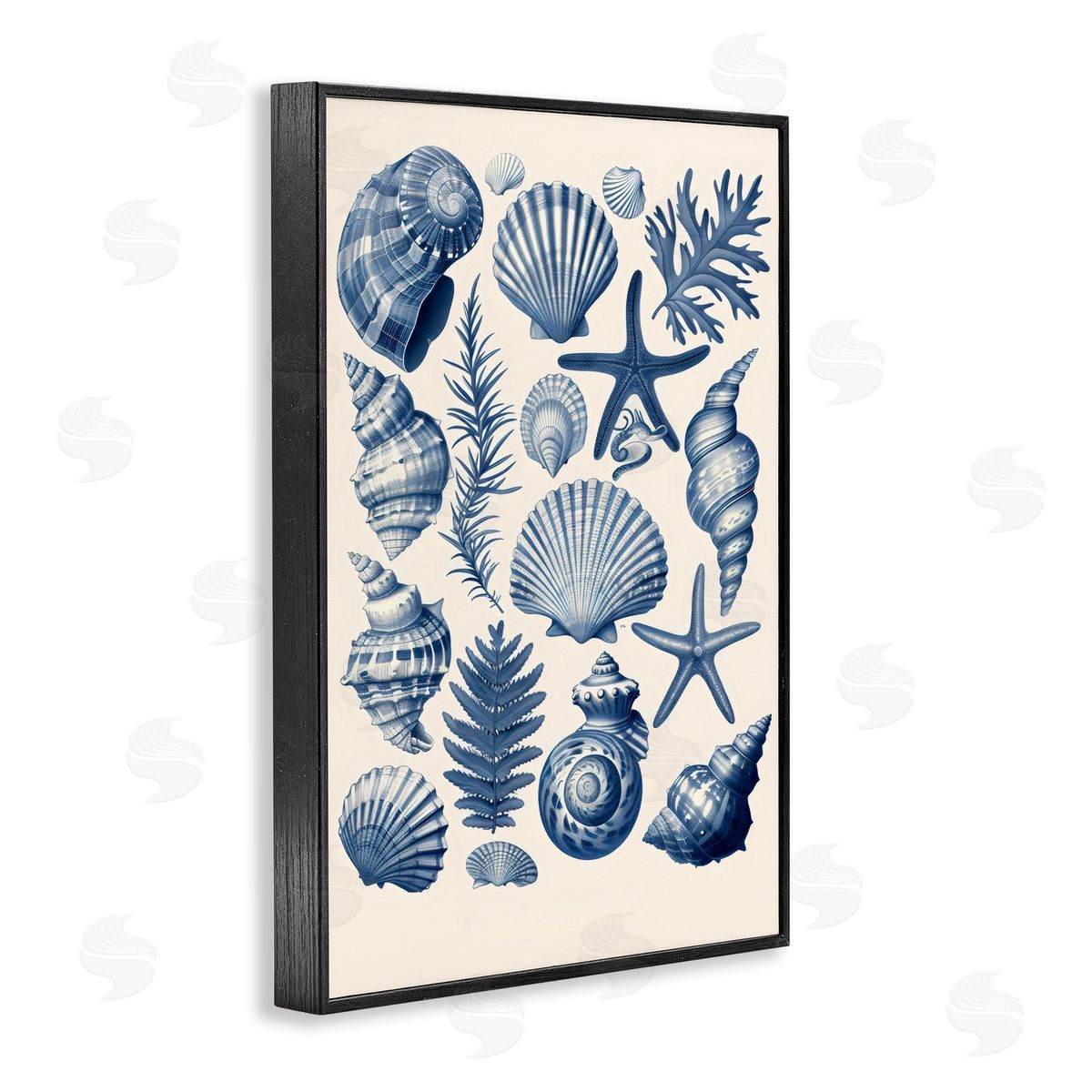 LSR Design Studio Conch & Creature Collection Black Framed Giclee Art Print