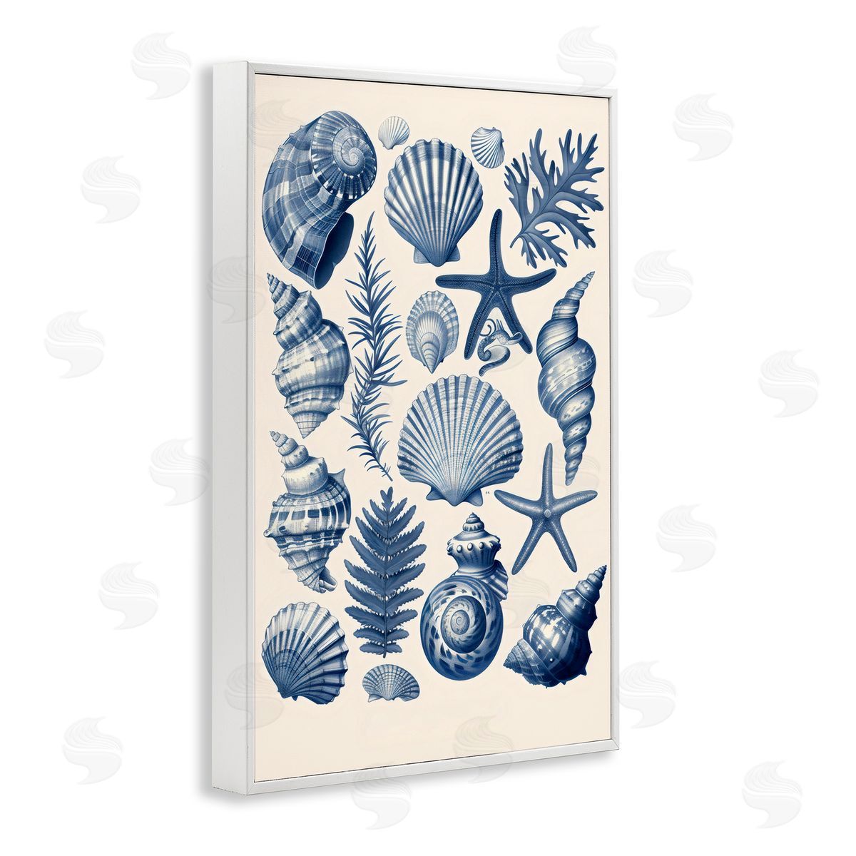 LSR Design Studio Conch & Creature Collection White Frame Giclee Art Print