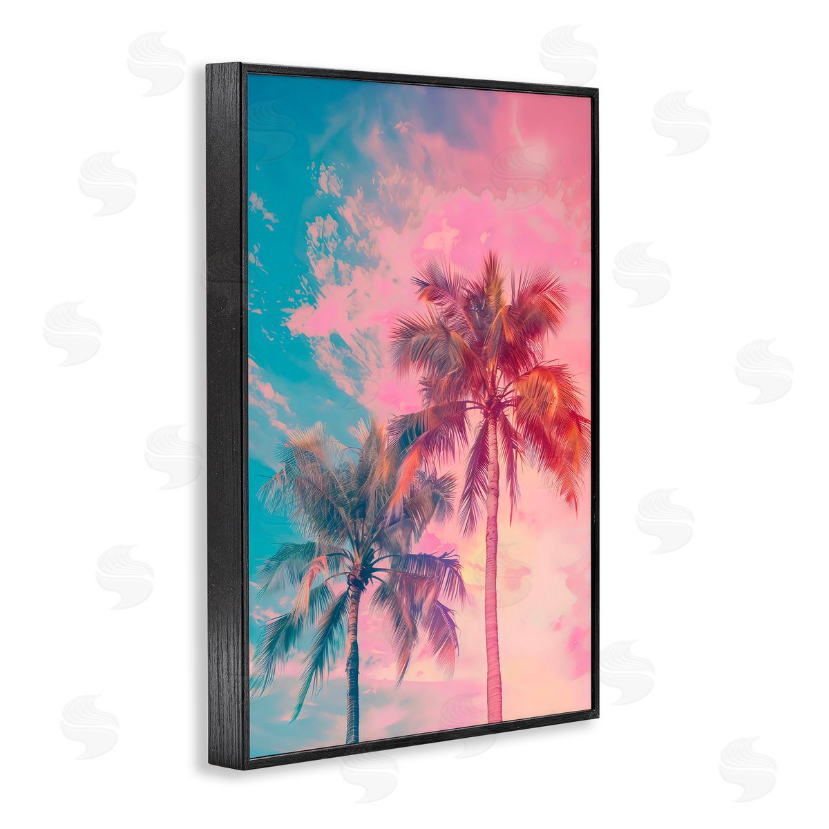 LSR Design Studio Sunset Palm Dream Black Framed Giclee Art Print