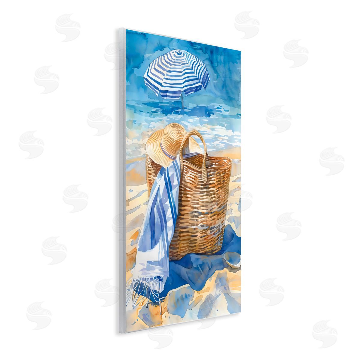 LSR Design Studio Beach Basket Essentials Wall Plaque Art Print