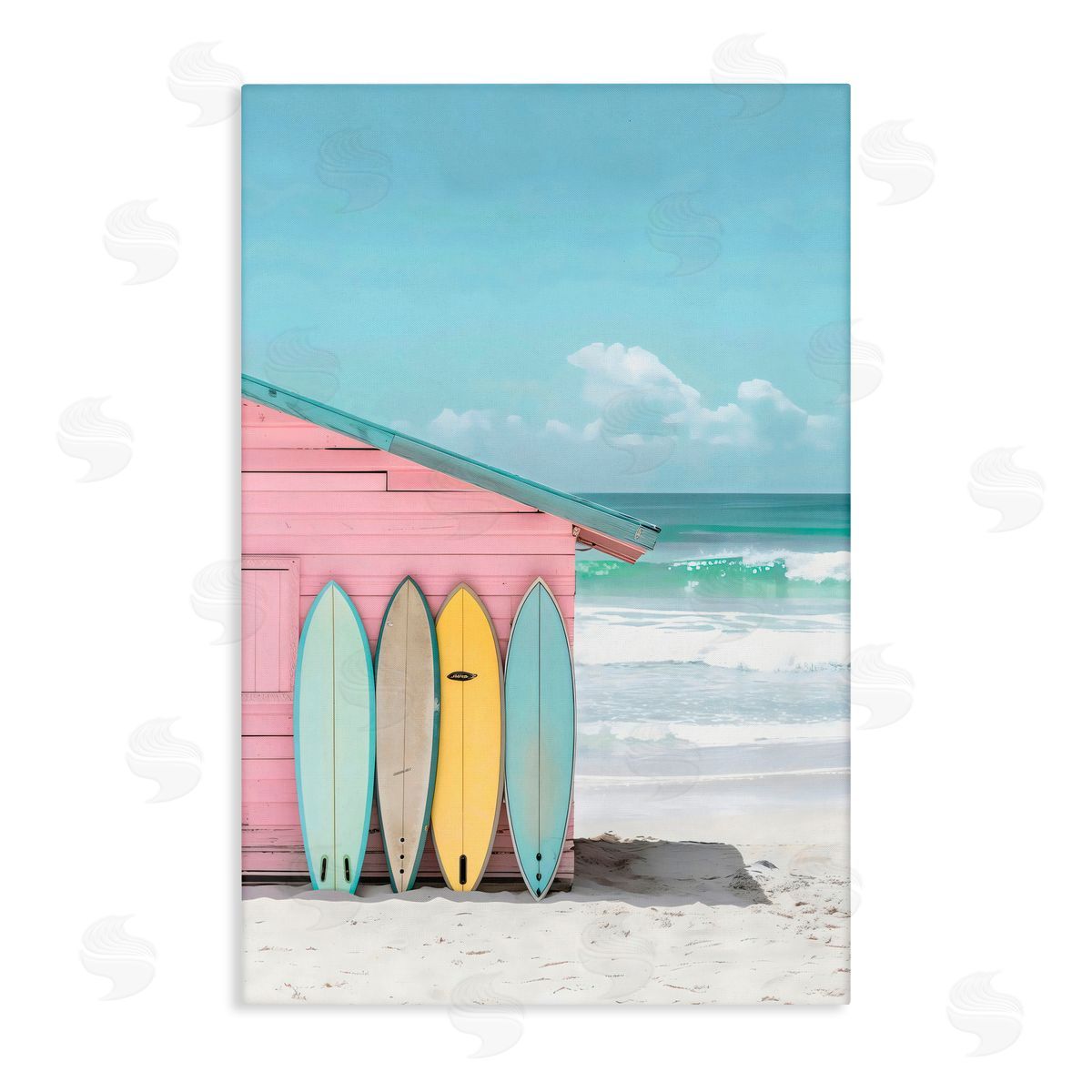 LSR Design Studio Pastel Beach Dream Canvas Wall Art Print