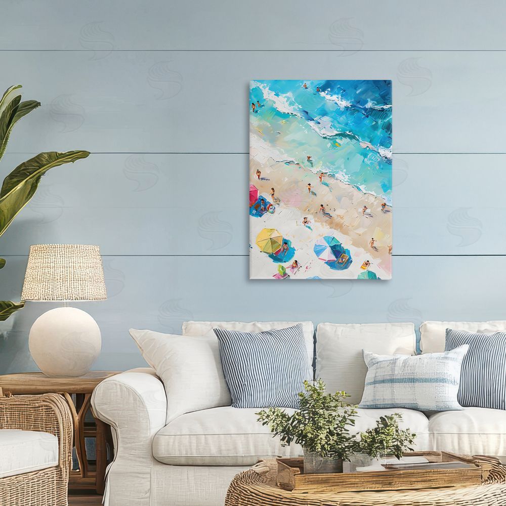 LSR Design Studio Family Beach Fun Day Printed Wall Art in Room