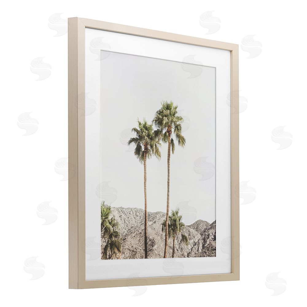 Sisi and Seb Palm Springs Looming Trees Birch Framed Print Under Glass Art