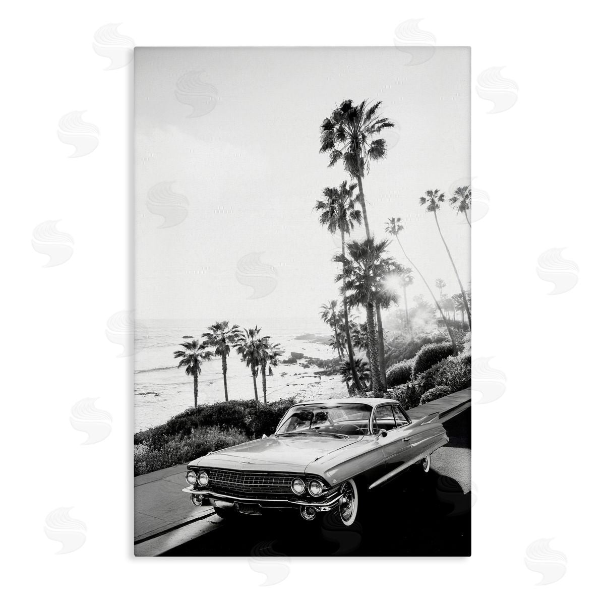 Sisi and Seb Malibu Classic Black & White Canvas Wall Art Print
