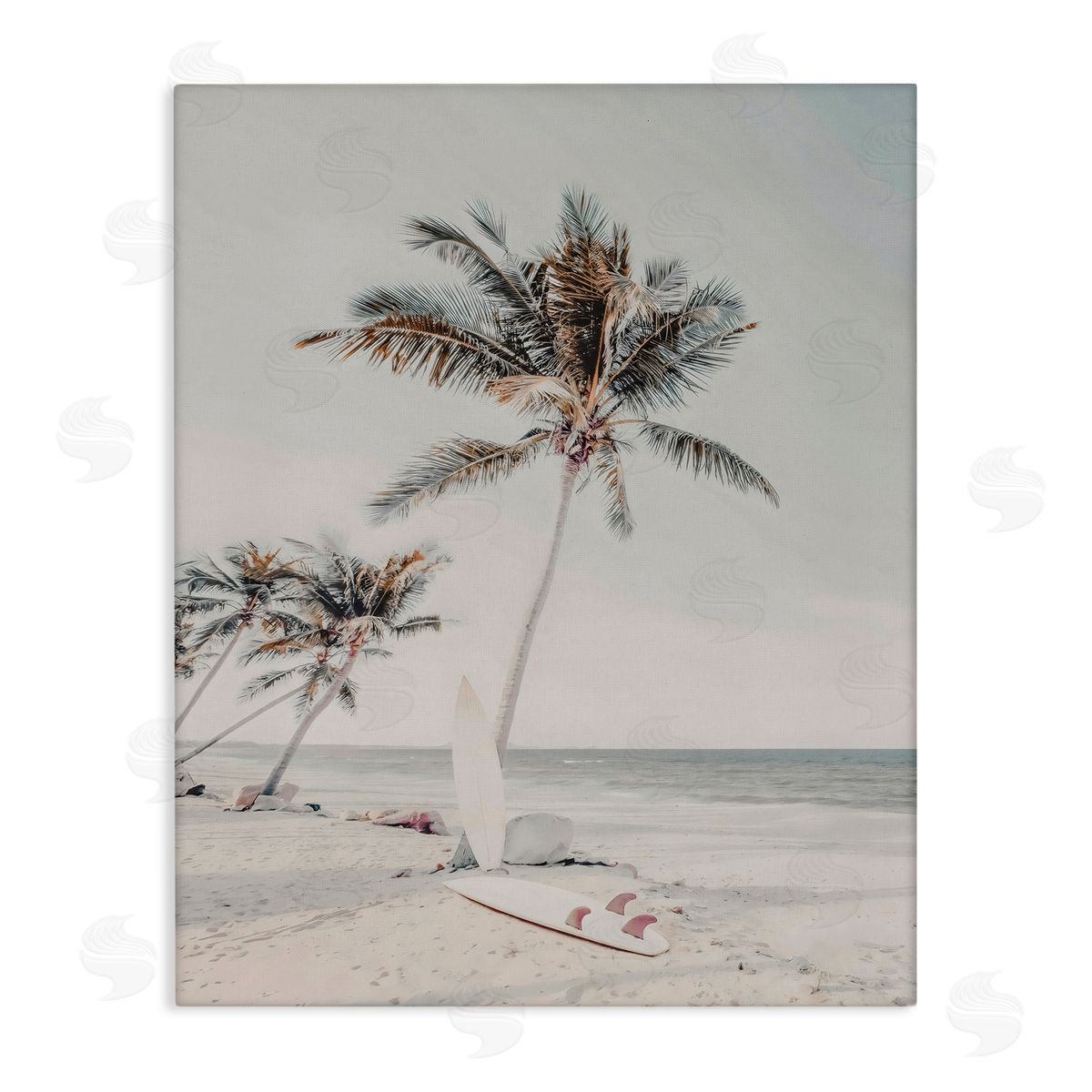 LSR Design Studio Taking A Rest Palm Tree Canvas Wall Art Print