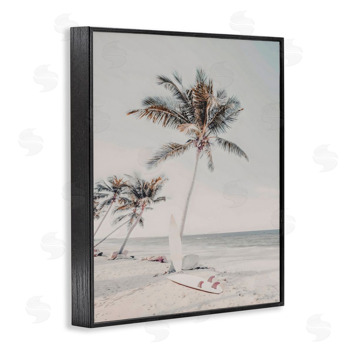 LSR Design Studio Taking A Rest Palm Tree Black Framed Giclee Art Print