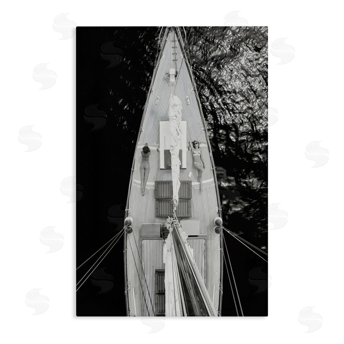 LSR Design Studio Sailboat Dream Aerial View Canvas Wall Art Print