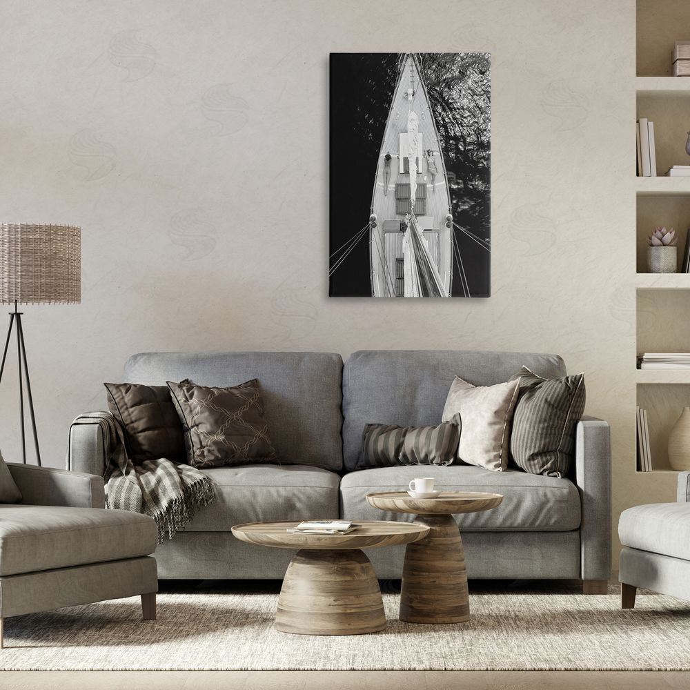 LSR Design Studio Sailboat Dream Aerial View Printed Wall Art in Room