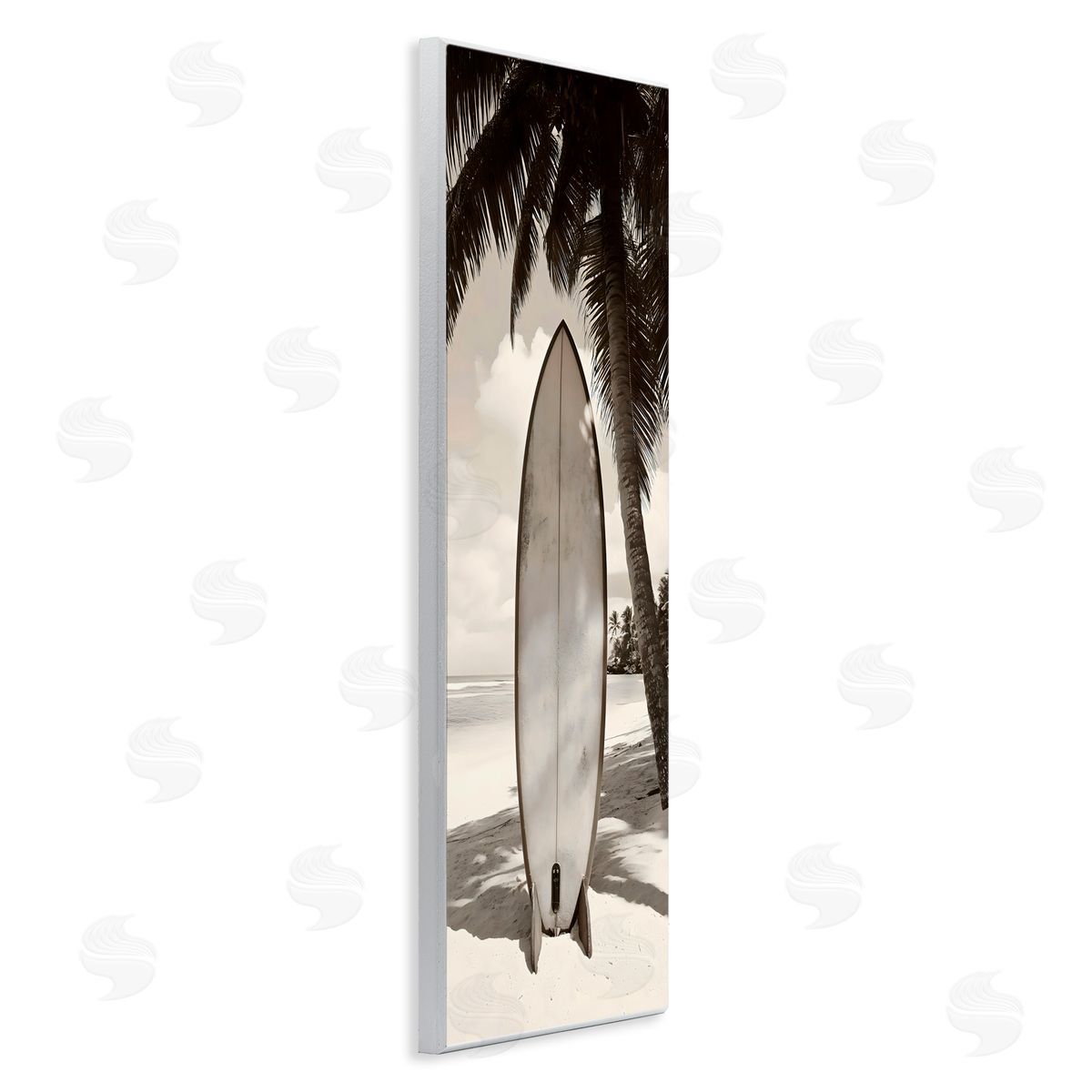LSR Design Studio Monochrome Surf Paradise Wall Plaque Art Print