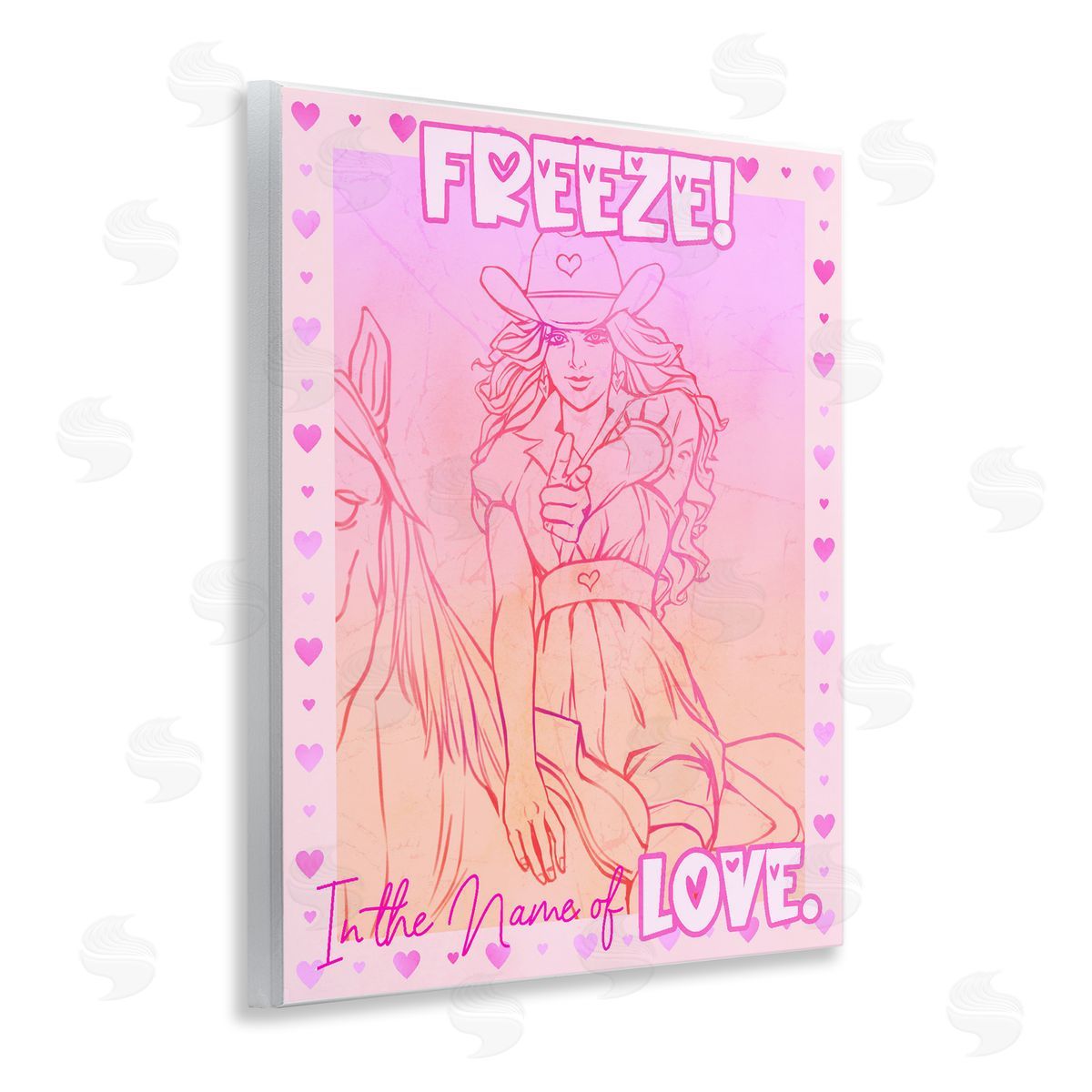 Ziwei Li Freeze Name Of Love Cowgirl Wall Plaque Art Print