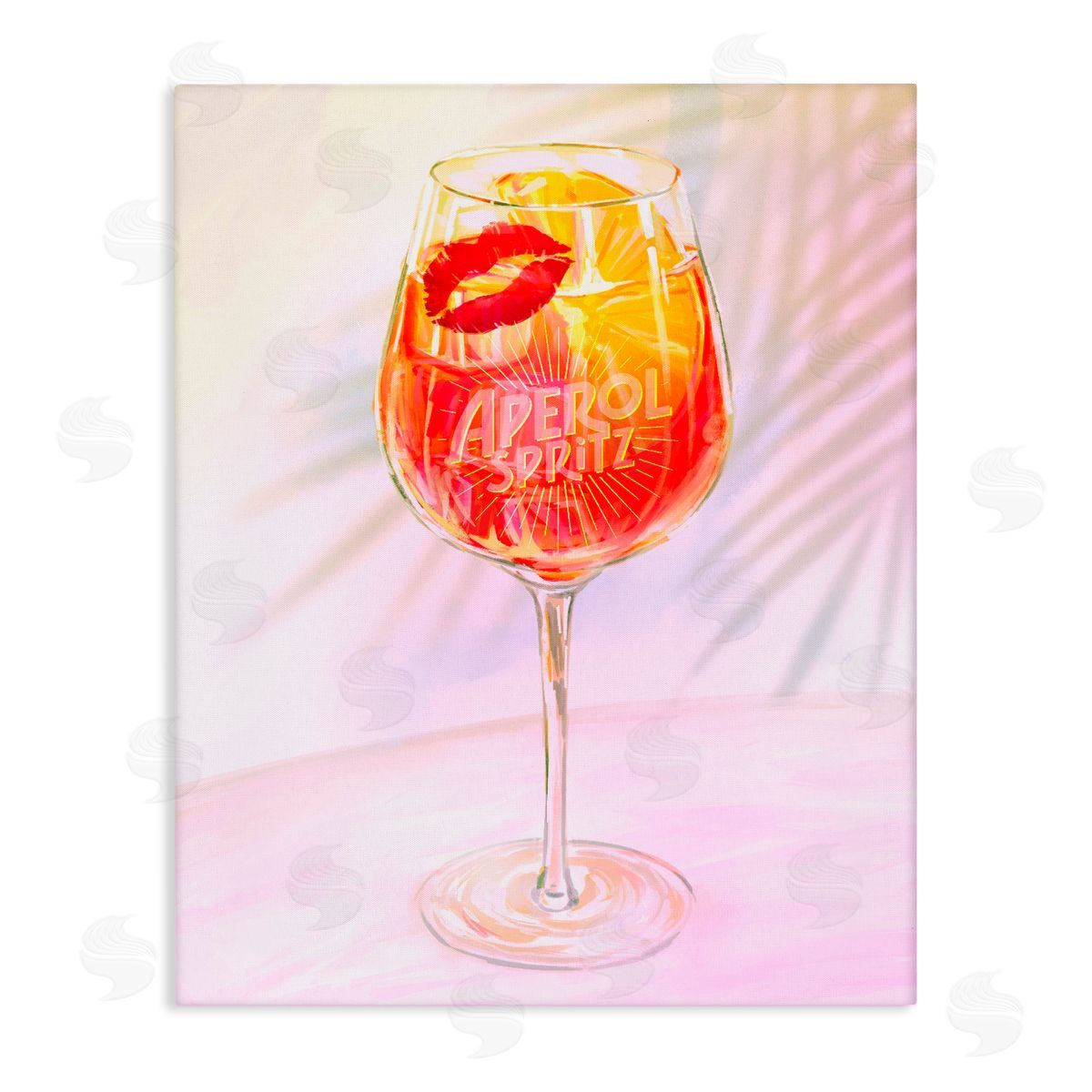Ziwei Li Retro & Tropical Aperol Spritz Canvas Wall Art Print