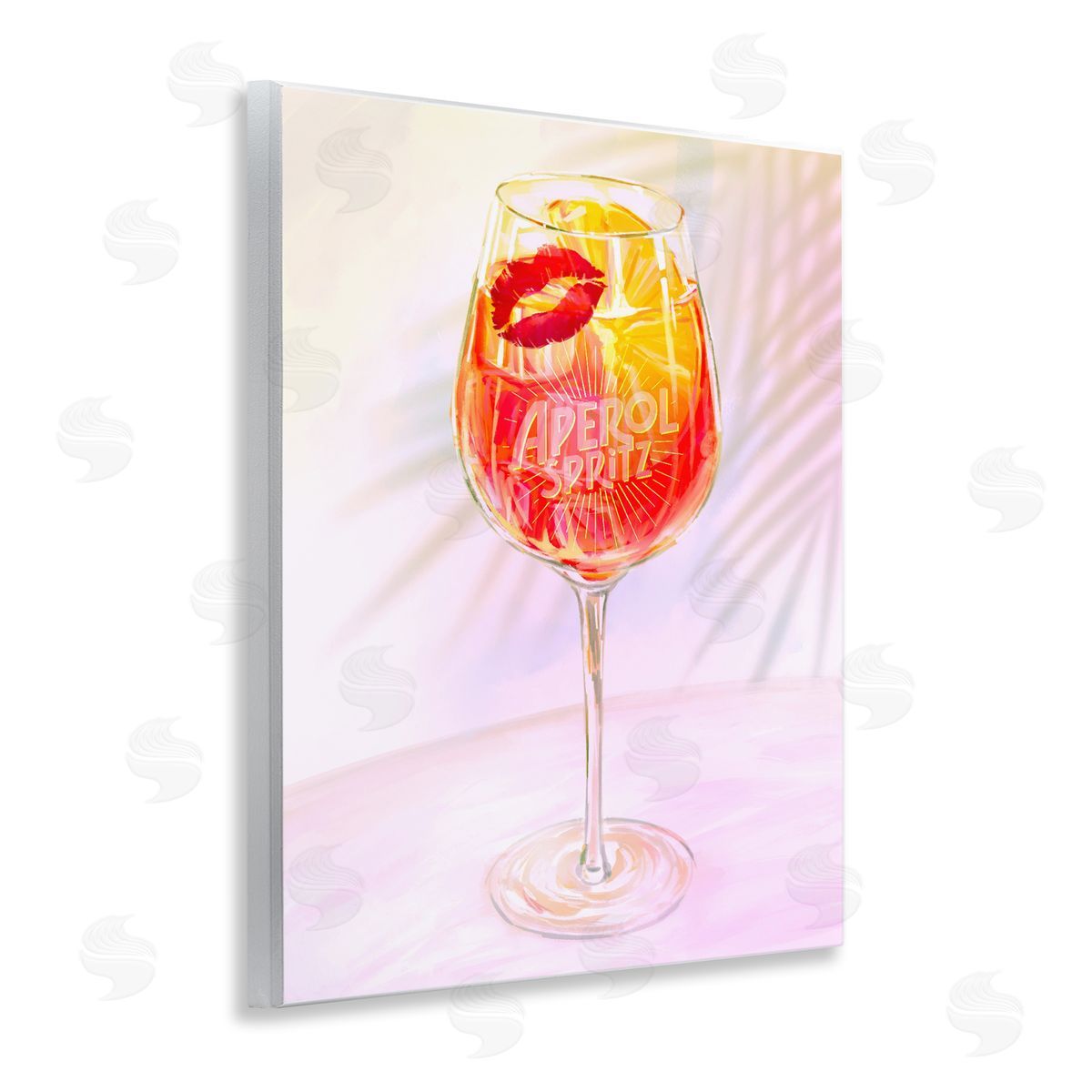 Ziwei Li Retro & Tropical Aperol Spritz Wall Plaque Art Print