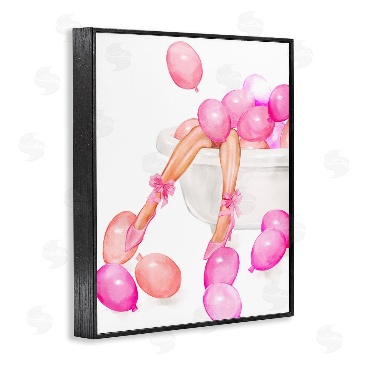 Ziwei Li Balloon Bath with Glam Heels Black Framed Giclee Art Print