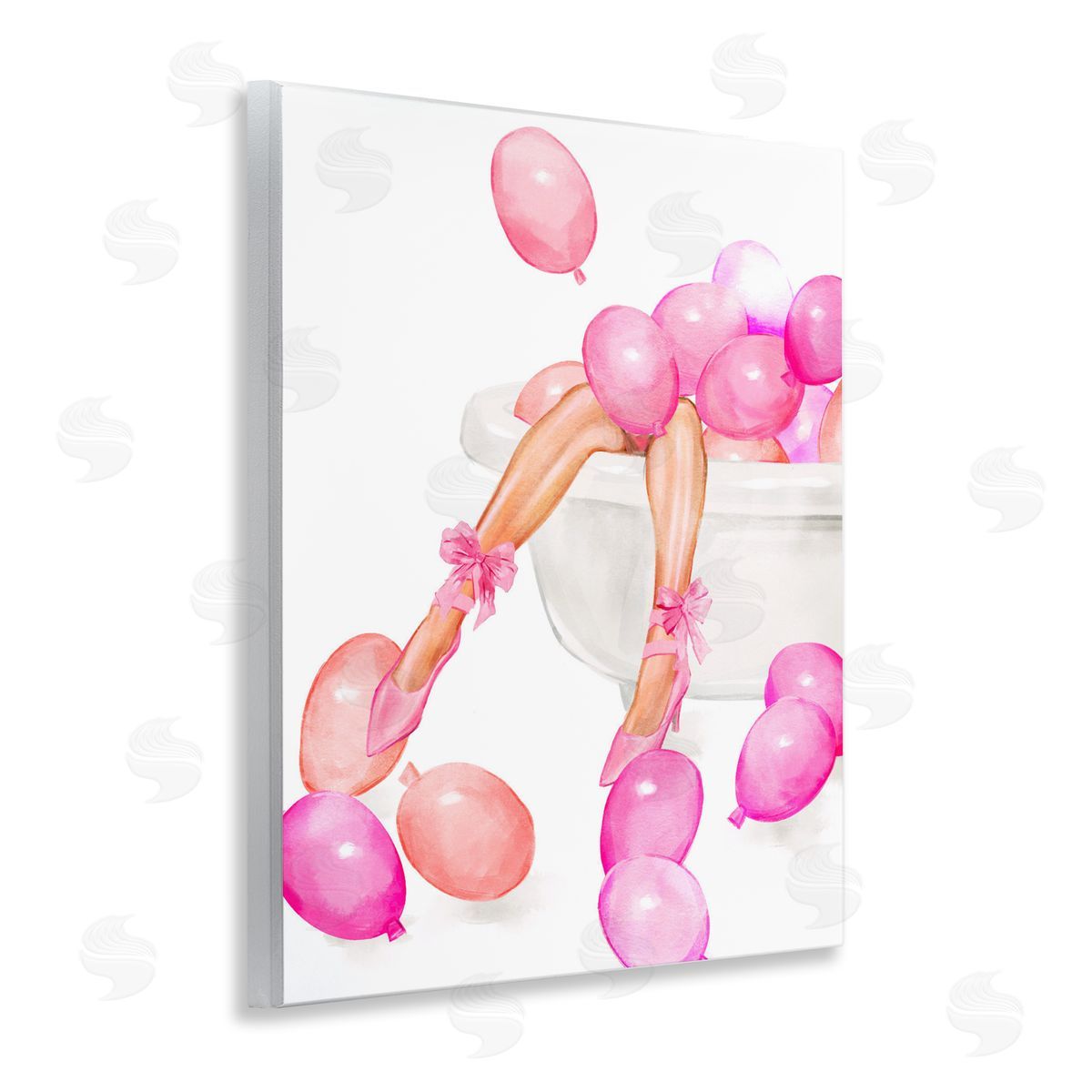 Ziwei Li Balloon Bath with Glam Heels Wall Plaque Art Print