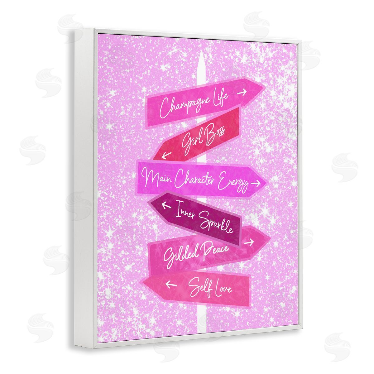 Ziwei Li Confident Glam Sign Posts White Frame Giclee Art Print