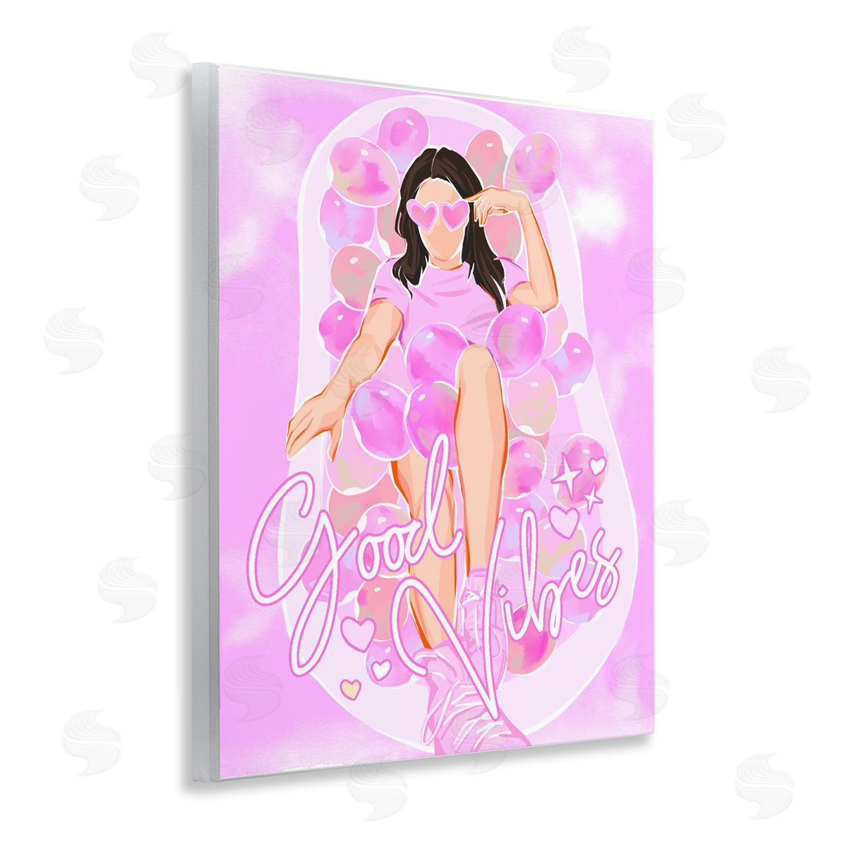 Ziwei Li Good Vibes Glam Bath Wall Plaque Art Print