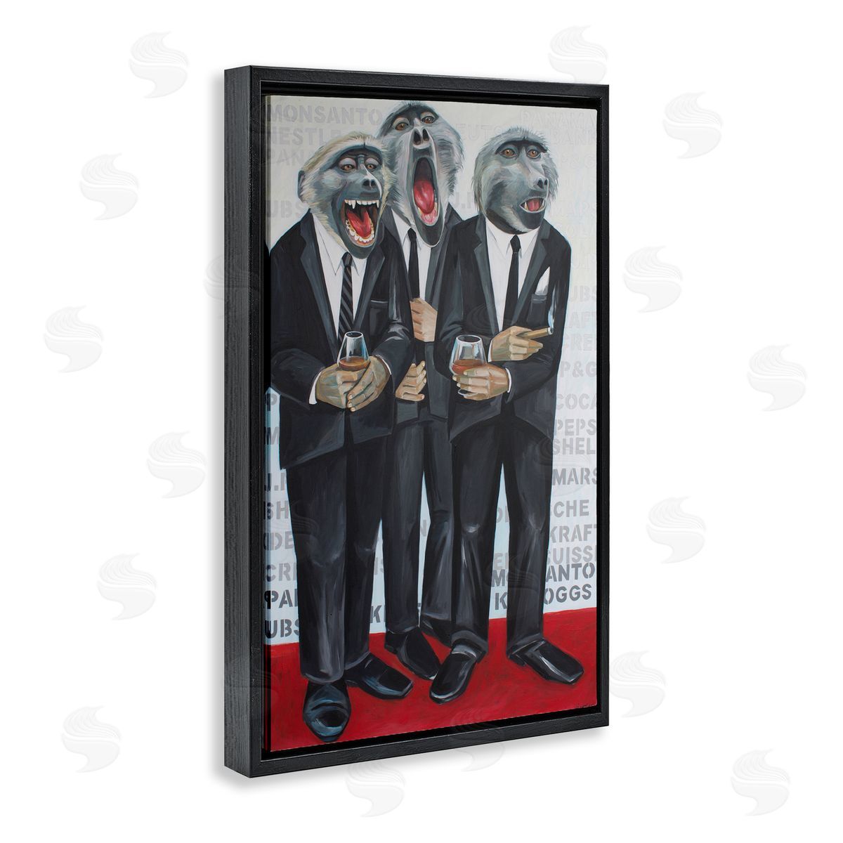 Violeta Vollmer Formal Monkeys in Suits Canvas Wall Art Print