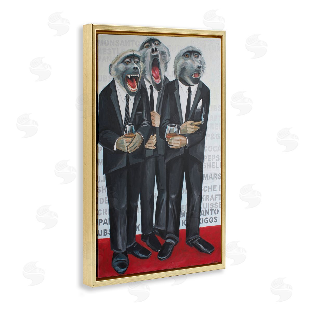 Violeta Vollmer Formal Monkeys in Suits Canvas Wall Art Print