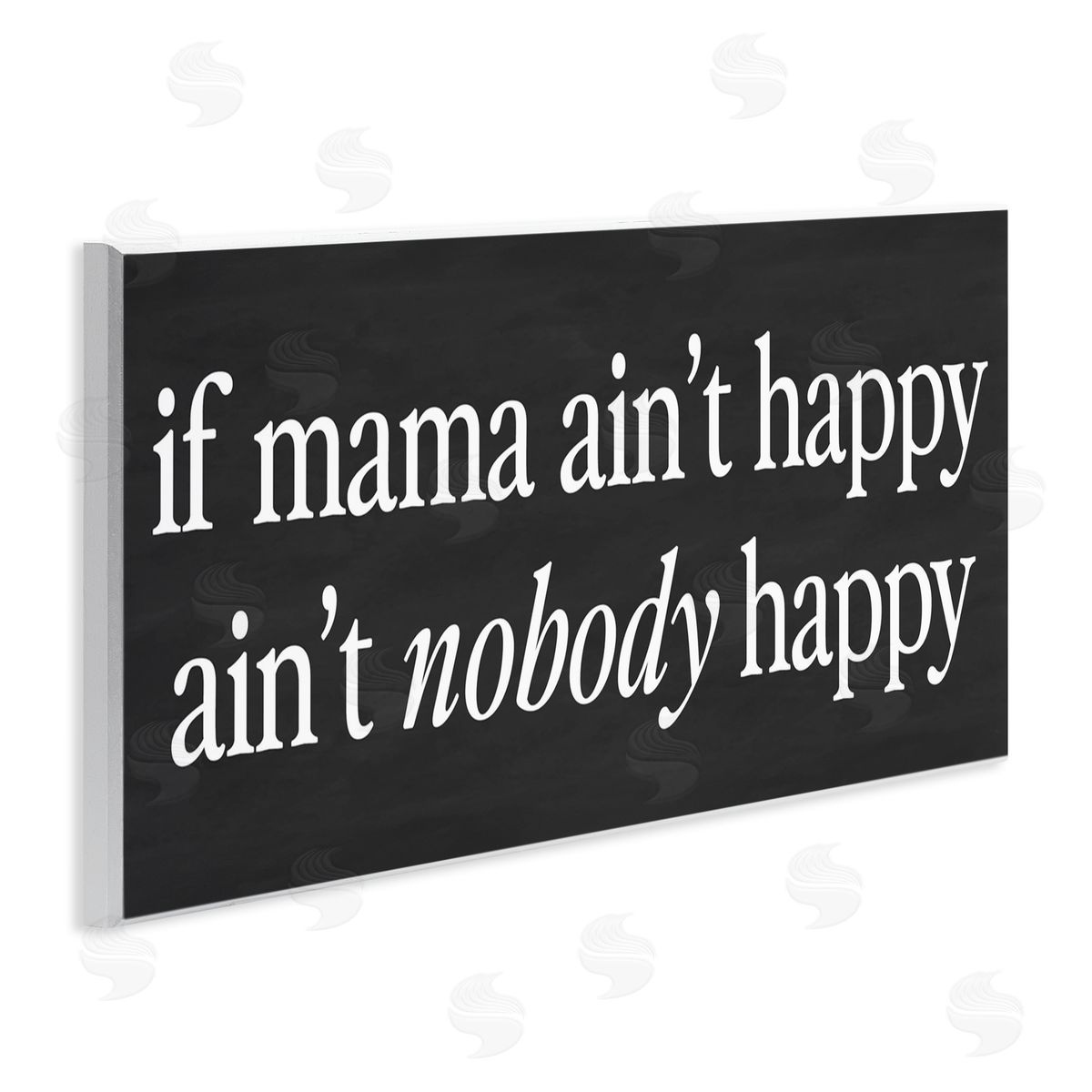 Lettered and Lined If Mama Ain't Happy Humor Wall Plaque Art Print