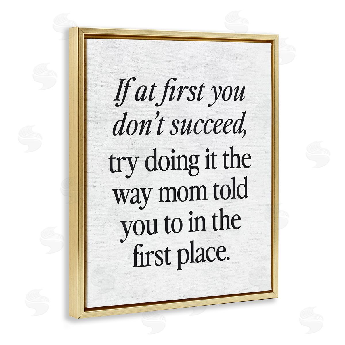 Lettered and Lined The Way Mom Told You Advice Gold Floating Frame Canvas Art Print