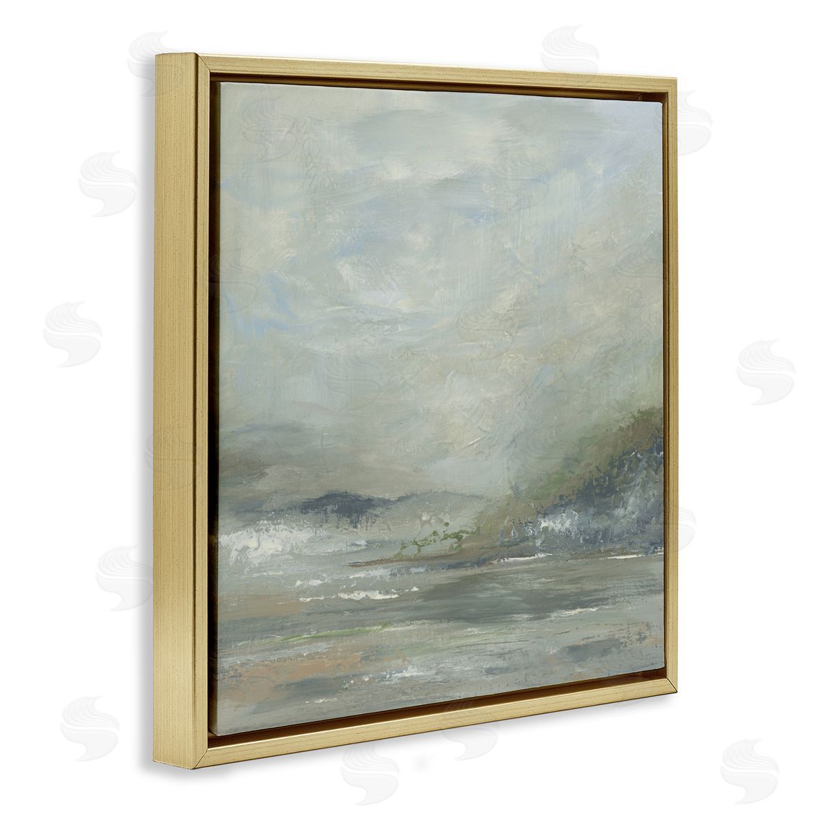 Kristen Dalpiaz Soft Earth Hidden Horizon Gold Floating Frame Canvas Art Print