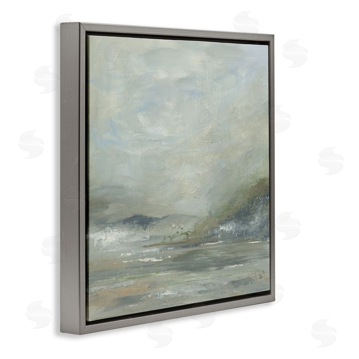 Kristen Dalpiaz Soft Earth Hidden Horizon Gray Floating Frame Canvas Art Print