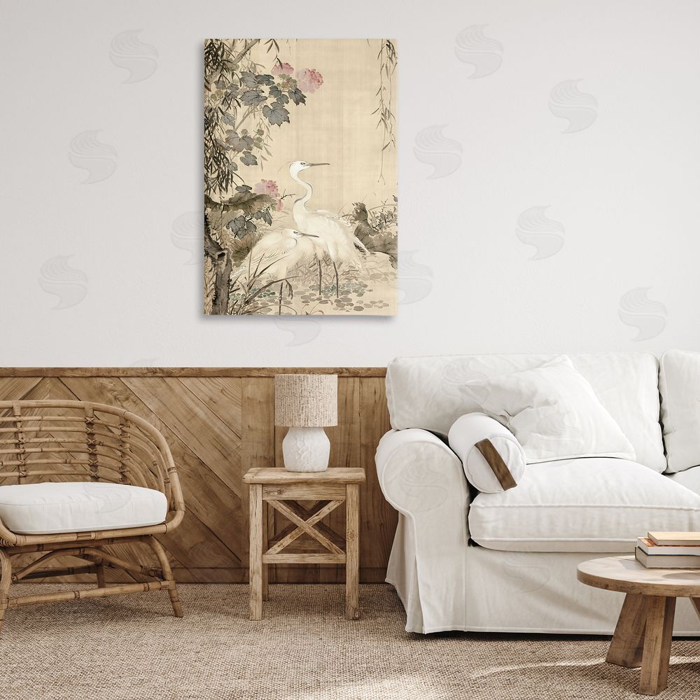 Vintage Hustle Silk And Moonlight Scenery Printed Wall Art in Room